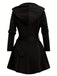 1960s Punk Hooded Zipper Belted Midi Jacket
