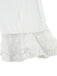 White 1950s Ruffled Lace Hem Cropped Pants