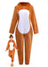 Brown 1970s Christmas Reindeer Cosplay Jumpsuit