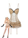 Khaki 1980s Polka Dot Tiered Babydoll Nightdress