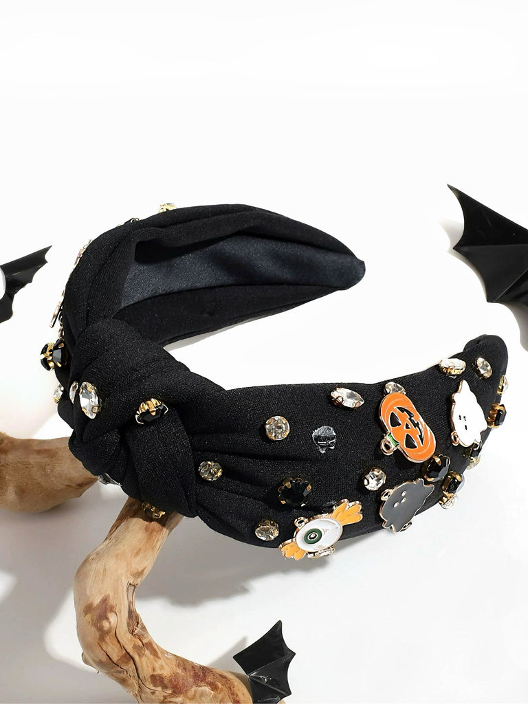 Devil Pumpkin Ghost Rhinestone Knotted Headband