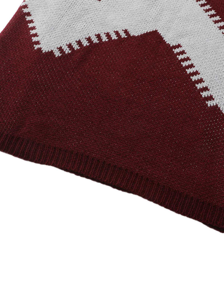 1960s Colorblock Knit Sweater Dress