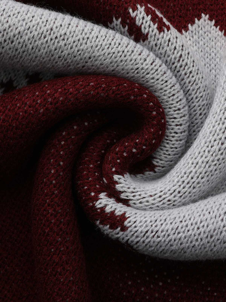 1960s Colorblock Knit Sweater Dress