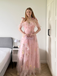 1970s Slip Floral Embroidered Mesh Slit Dress