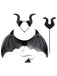 3PCS Halloween Bat Wing & Wand & Headband