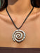 Conch Starfish Pendant Leather Cord Necklace