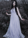 Lavender 1930s Sequin V-Neck Spaghetti Strap Dress