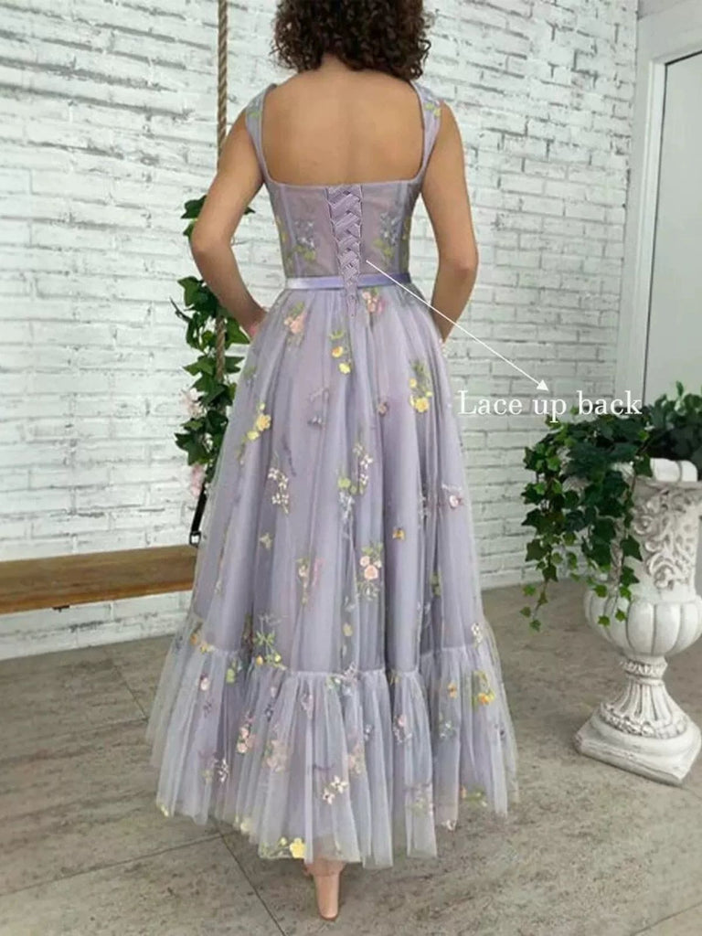 [Pre-Sale] 1930s Floral Mesh Boned Lace-Up Dress