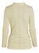Beige 1960s Solid Faux Button Knitted Sweater