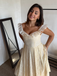 Beige 1950s Lace Ruffle Sweetheart Neck Swing Dress