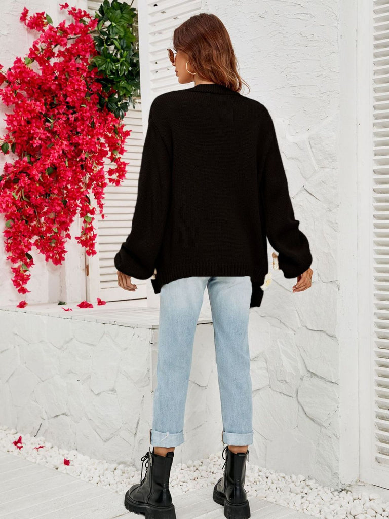 1930s 3D Daisy Long Sleeve Knit Cardigan