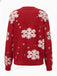 1940s Christmas Fleece-Snowflake Turtleneck Sweater