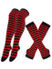 Vintage Halloween Stripe Fingerless Gloves & Socks
