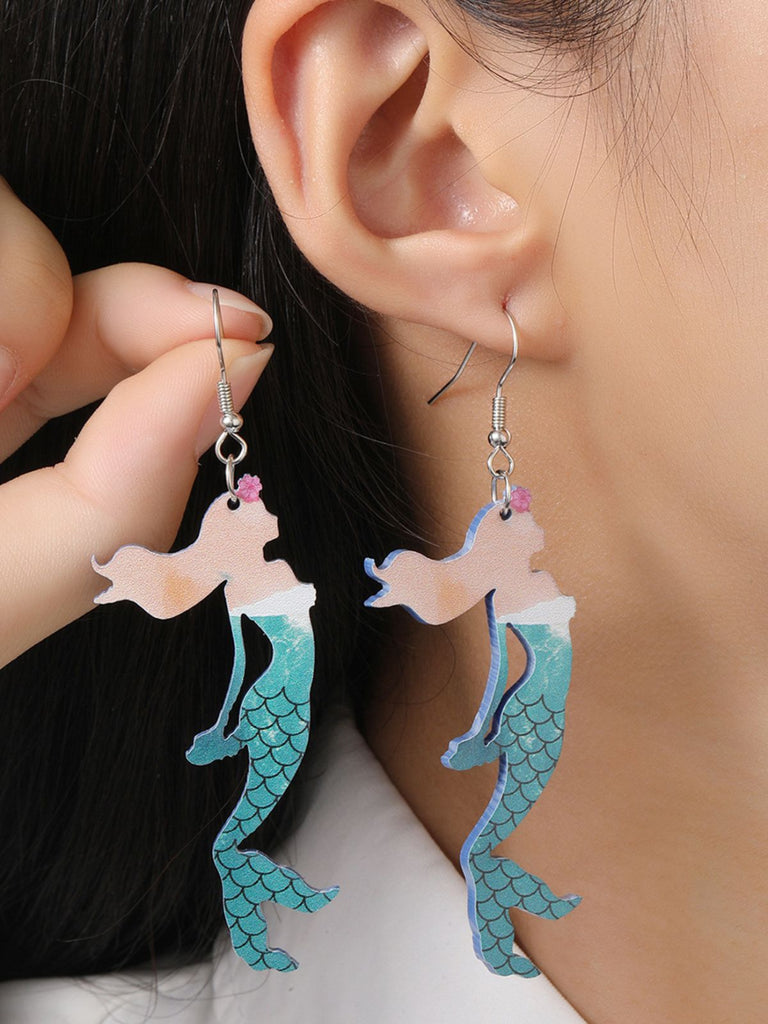 Retro Sea Creature Ombré Dangle Earrings