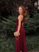 1930s Solid Surplice One-Shoulder Waist Ruched Dress