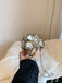 Flower Shape Alloy Chain Mini Bag