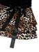 1980s Wrap Leopard Ruffle Tie Mini Dress