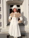 Cream 1950s Multi-Layer Fur Collar Patchwork Coat
