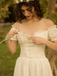 White 1940s Solid Cotton Embroidered Lace Dress