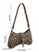 Vintage Leopard Studded Shoulder Bag