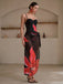 2PCS Black 1950s Floral Swimsuit & Cover-Up
