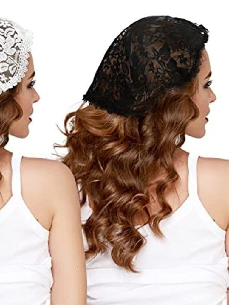 Vintage Floral Lace Head Covering