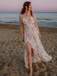 Multicolor 1930s Floral Halter Maxi Dress
