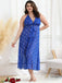 [Plus Size] 1930s Bow Tie Back Backless Polka Dot Nightgown