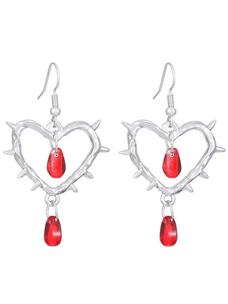 Vintage Heart-Shaped Thorn Earrings
