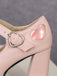 Vintage Heart Cut-Outs & Buckle Mary Jane High Heel Shoes