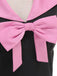 Black 1950s Halter Bow Patchwork A-line Dress