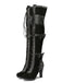 Vintage Bow Lace-Up High Heel Long Boots