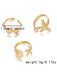Gold Seashell Starfish Rings Set