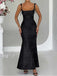 1930s Strap Floral Jacquard Mermaid Dress