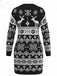 1960s Christmas Reindeer Snowflake Jacquard Knit Dress
