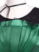 Green 1950s Wednesday Addams Inspired Satin Costume Set