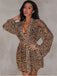 1960s Leopard Beach Lace-Up Cover-Up