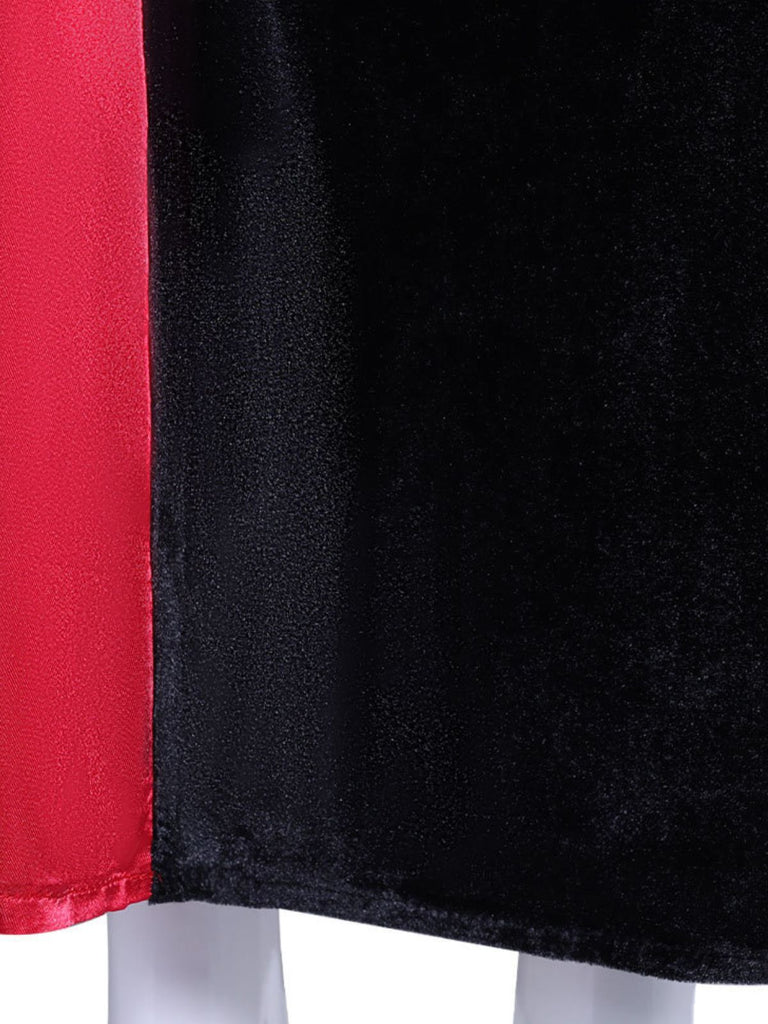1930s Velvet Bell-Sleeve Wednesday Addams Style Dress