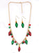 Christmas Light Bulb Bell Necklace & Earrings Set