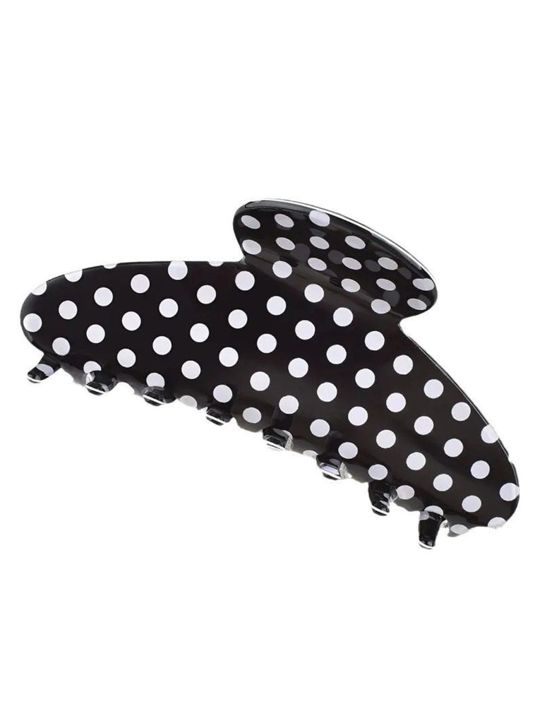 PVC Polka Dot Valentine's Shark Hair Claw
