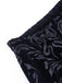 Black 1980s Punk Vine Print Velvet Bootcut Pants