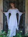 1980s Gothic Bell Sleeve Irregular Hem Dress