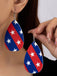 Star‑Spangled Independence Day Teardrop Earrings
