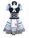 Blue 1960s Alice Puff Sleeve Apron Dress