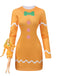 Yellow 1960s Gingerbread Cosplay Dress