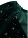 Dark Green 1940s V-Neck Star Velvet Dress