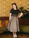 Black 1950s Polka Dot Swing Dress