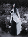 White 1980s Gigot Sleeve Victorian Lace Dress