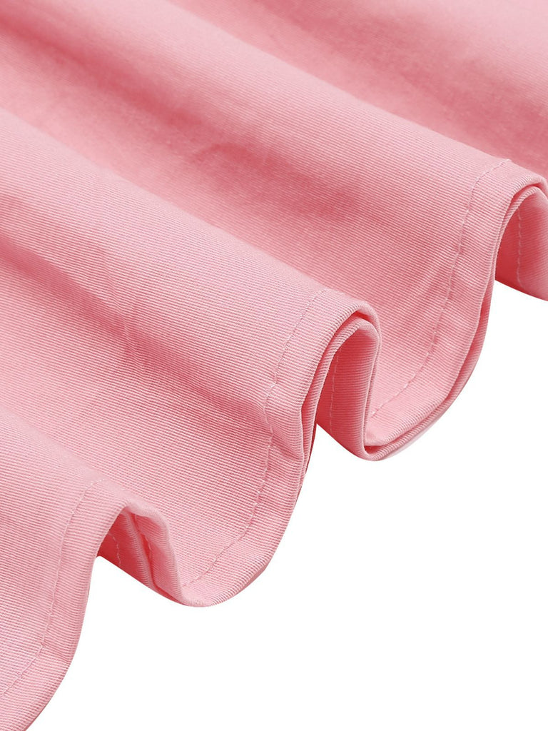 1950s Sailor Collar Bow-Tie Solid Sleeveless Dress