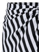 Black&White 1960s Striped Skirt With Headscarf